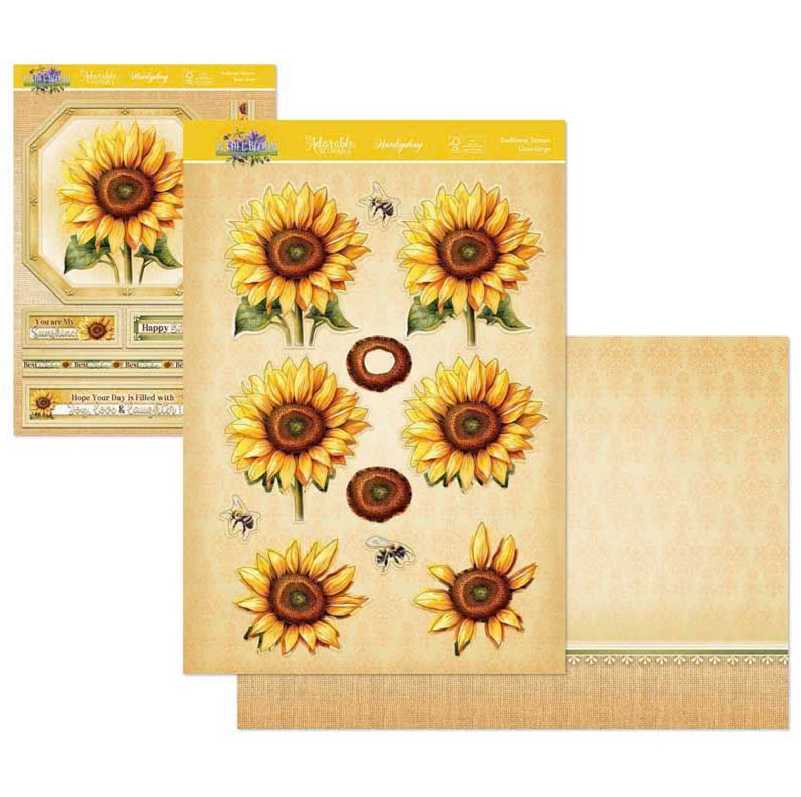 Hunkydory Crafts In Full Bloom Deco-Large Set - Sunflower Season